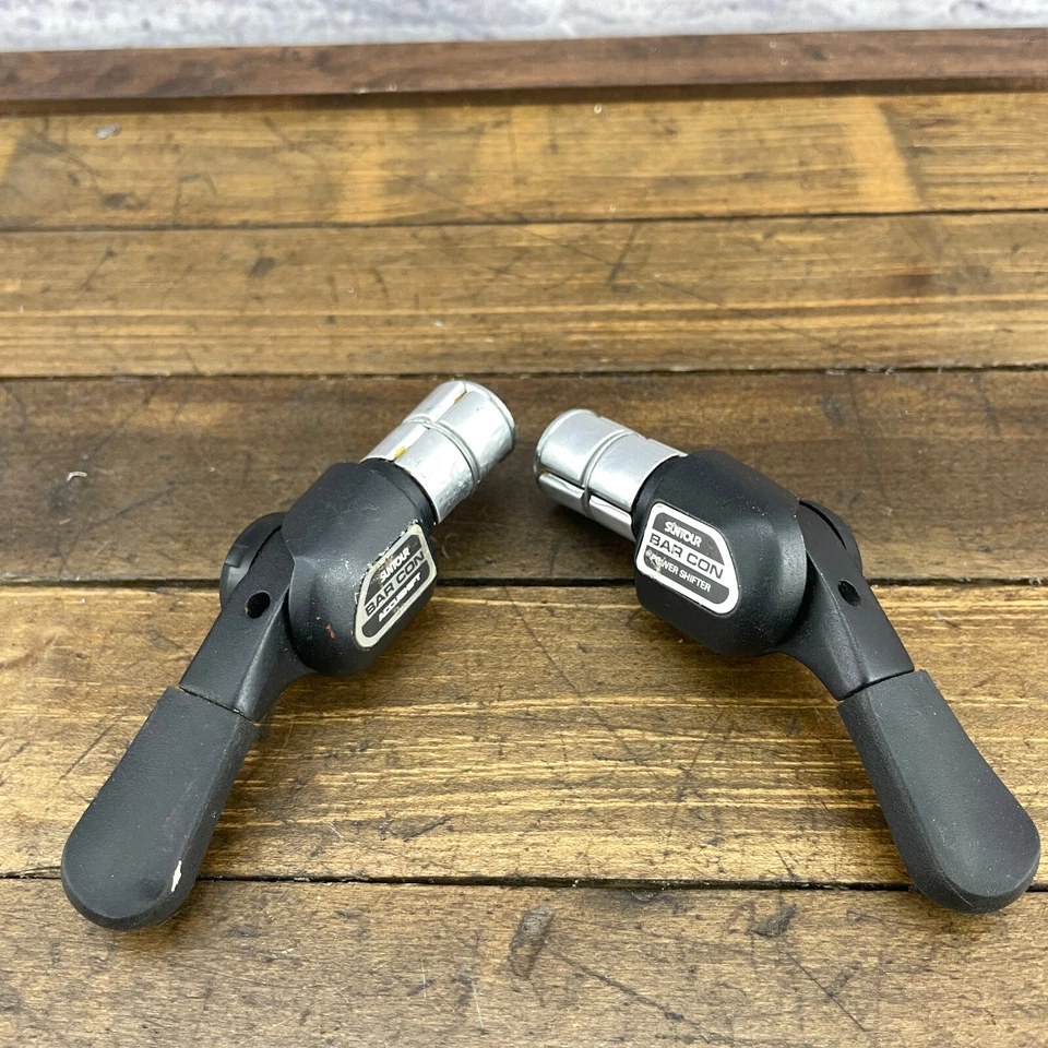 Juego de palancas de cambio vintage Suntour BarCon 6s Accushift barra de cambio con 6 velocidades A3 Foto 4 de 4