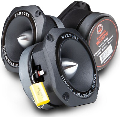 2x Gravity WZ50TW 1500W Heavy Duty Titanium Super Tweeter Loud Speaker 4-Ohms BK