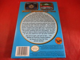Wheel of Fortune Family Edition Nintendo Entertainment System NES COMPLETE Box T