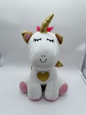 Unicorn Plush Toy Birthday Gift Hearts 12.5"