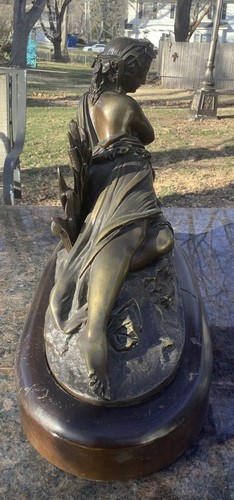 ANTIQUE UNSIGNED AFTER JEAN GOUJON RIVER NYMPHS BRONZE STATUE W BASE! - Picture 4 of 11