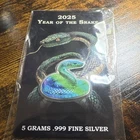 Captain's Chest Bullion 2025 Year of the Snake 5g Silver Bar 999 Fine