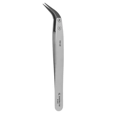 759-RT Curved Carbofib ESD Safe Soft Replaceable Tip Tweezer, Carbon Fiber Ti...