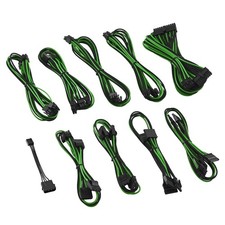 CableMod CM-Series VS 550/650/750 ModFlex™ Cable Kit Sleeved Schwarz Grün Black