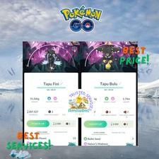 Pokémon Go✿✿✿Shiny TAPUFINI✿✿TAPUBULU✿✿Special Back ground✿✿TRADE 20k✿✿✿PTC