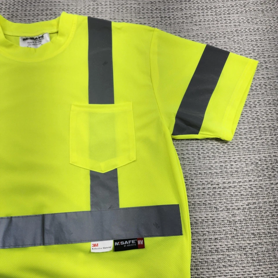 Camisa de segurança masculina Majestic M-SAFE Hi Vis grande 3M reflexiva classe 3 75-5305 - Imagem 3 de 4