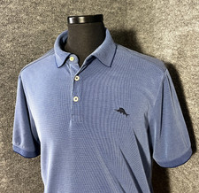 Tommy Bahama IslandZone Short Sleeve Polo Shirt Blue Men's Large