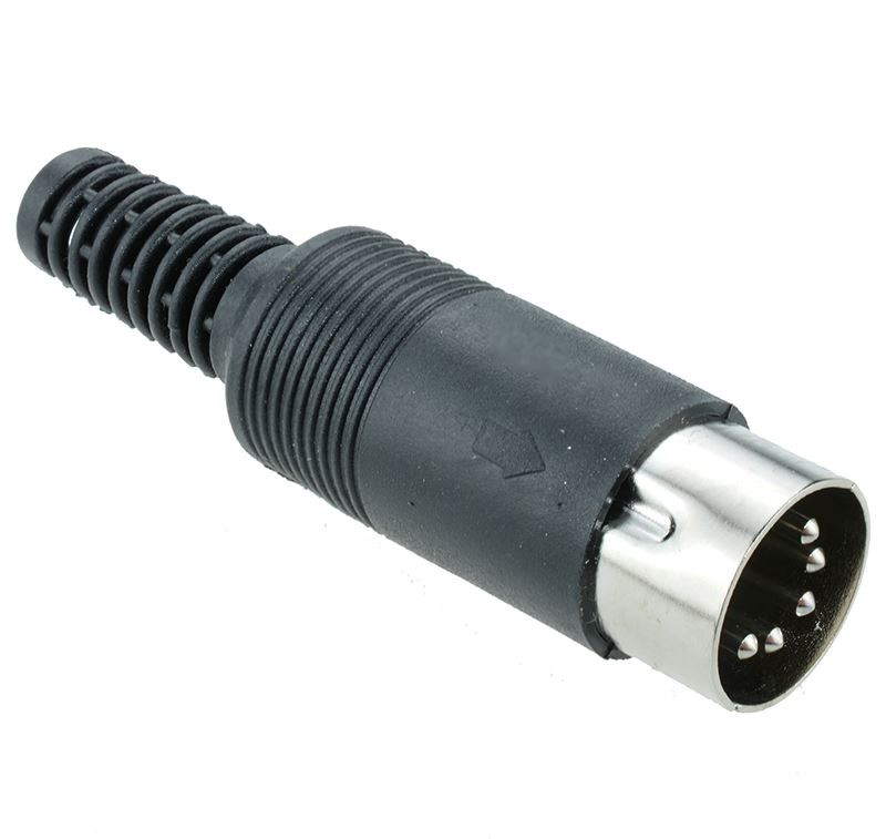 5-Pin DIN Male  Plug Connector 180°