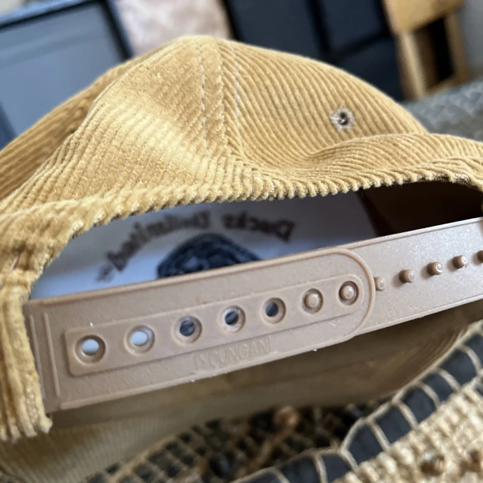 罕见复古鸭子无限鸟狗灯芯绒狩猎平沿帽 90 年代米色 — 第 4/4 张图片