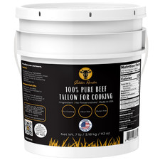 100 Pure Beef Tallow for Cooking Deep Frying - 7Lb Bulk Size - Food Grade Non