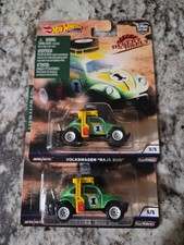 Hot Wheels Car Culture Desert Rally Volkswagen Baja Bug Green X2