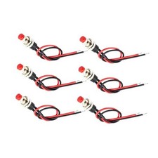 6PCS 7mm Momentary Push Button Switch with Wires,1A 250VAC 2 Pins SPST Normal