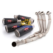 Sistema de escape de motocicleta para Yamaha R6 R6S 2006-2016 tubo de enlace punta de silenciador de 51 mm