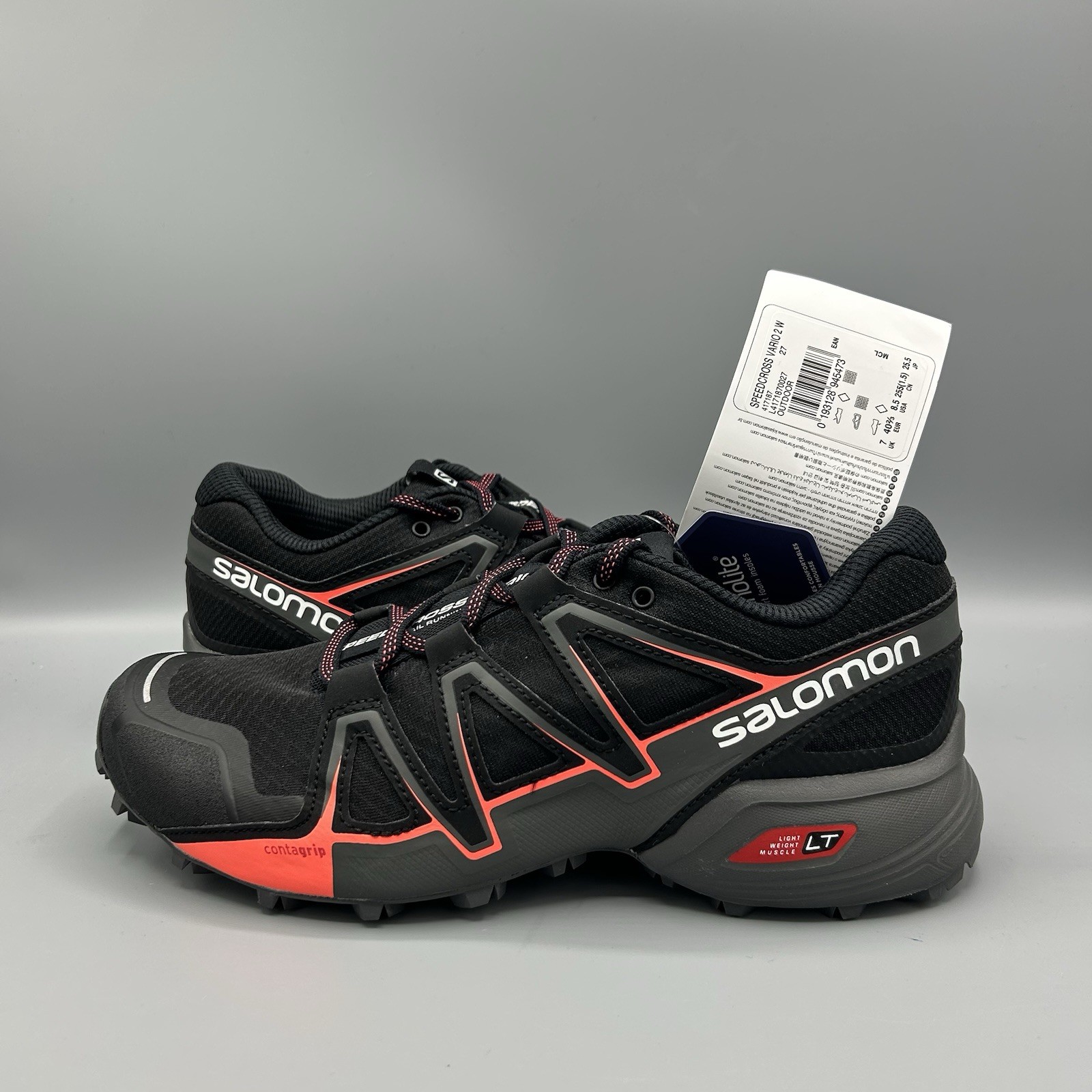 Scarpe da ginnastica Salomon Speedcross Vario 2 nere rosse trail running UK 7 EU 40 5