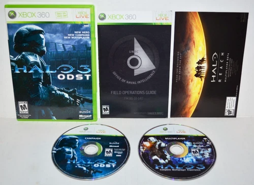 Halo 3: ODST (Microsoft Xbox 360, 2009) CIB Complete Video Game MINT🔥
