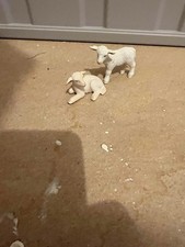Vintage Schleich Lamb Figure Pair Retired Farm Animal Set