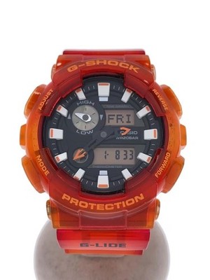CASIO G-SHOCK GAX-100MSA-4AJF Black/Orange Resin Quartz Digital Analog Watch