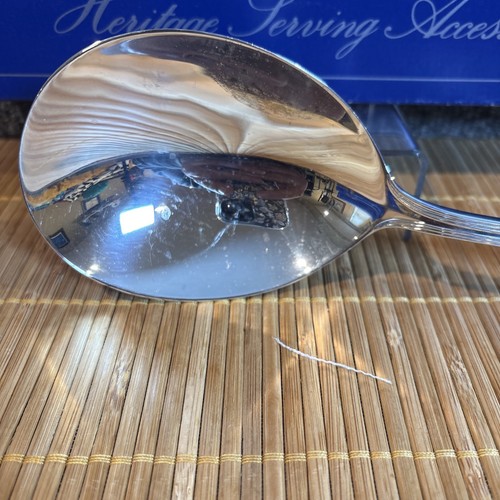 Gorham HERITAGE Cucchiaio Casseruola Massiccio Liscio 10-1/4" Placcato Argento ~ Fuori Produzione - Foto 3 di 4