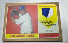 2018 Topps Heritage Clubhouse Collection Relics Salvador Perez Royals Patch /99