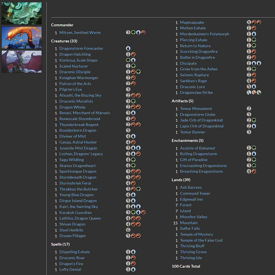 Miirym, Sentinel Wyrm MTG EDH Commander Deck! DOUBLE DRAGONS! - Image 2 of 4