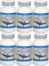 6 bottles %100 Natural Shark Cartilage, 750mg, 100 x6=600 capsules