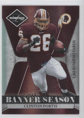 2008 Leaf Limited Banner Season Holofoil 68/100 Clinton Portis #BSM-24 0f8
