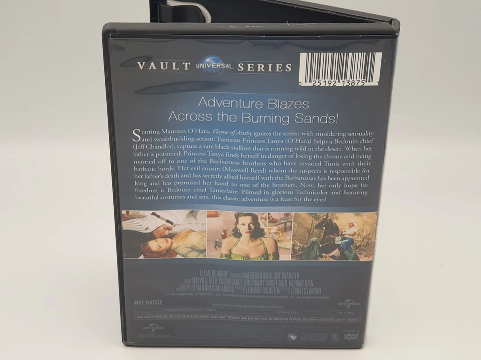 Flame Of Araby Dvd 1951 Region 1 US Import Universal Vault Series  - Image 3 of 3