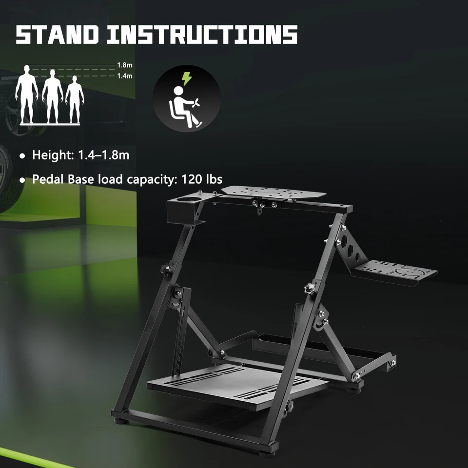 Hottoby G29 Racing Wheel Stand Sim Cockpit Fit Logitech Thrustmaster Only Stand - Image 3 of 4