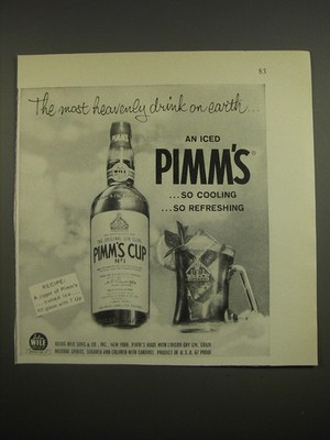 1961 Pimm's Cup Cup No. 1 Ad - The most heavenly drink on earth
