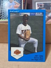 1990 JOEY CORA PROCARDS MINOR LEAGUE ROOKIE BASEBALL CARD #23 SAN DIEGO PADRES . rookie card picture