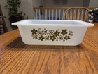 Pyrex Vintage Spring Blossom Crazy Daisy Loaf Pan Dish 8.5X4.5X2.5 Inches