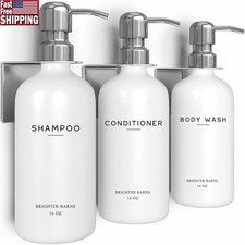 Shower Shampoo Dispenser Set Wall Mounted Eco-Friendly Bathroom Storage Solution