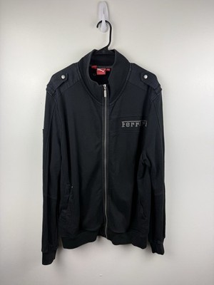 Puma Scuderia Ferrari Racing Cars Mens X-Large Long Sleeve Black Full Zip Jacket