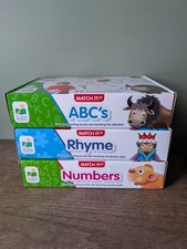 Set of 3 The Learning Journey Match It Puzzle Sets ABCs Numbers Rhyme Complete