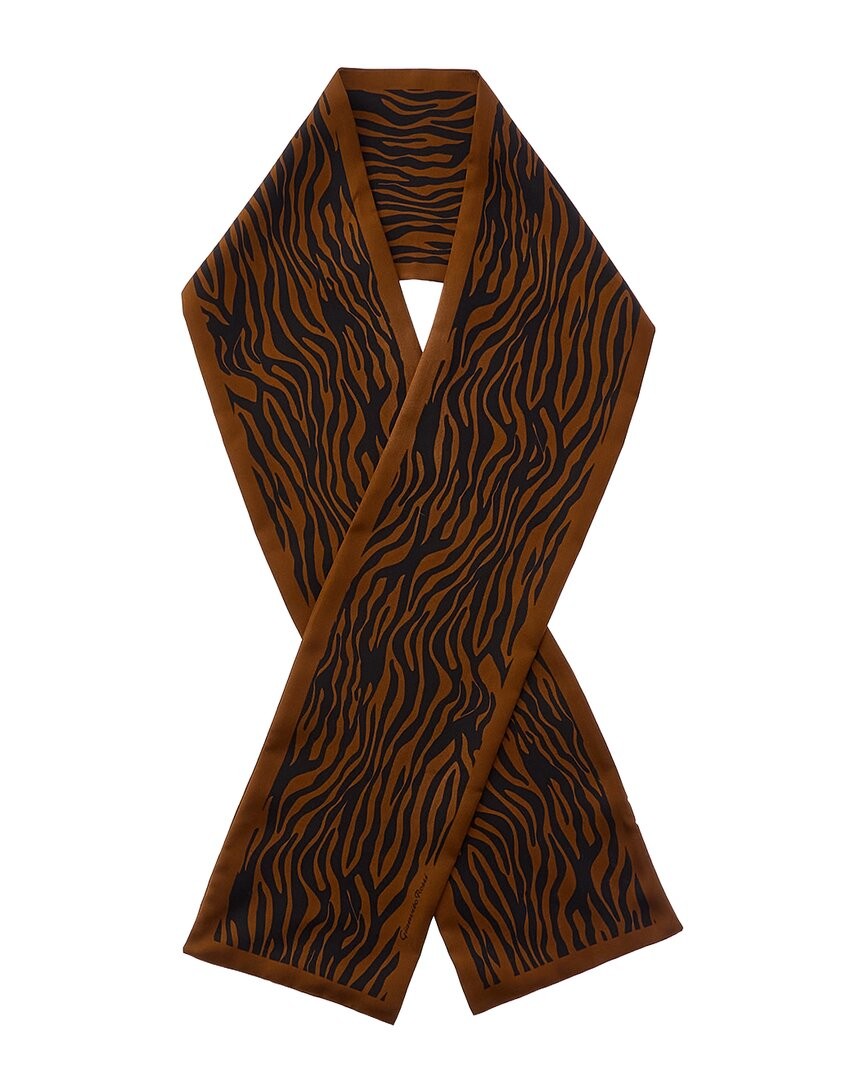 Gianvito Rossi Silk Scarf Womens Brown 13690₽