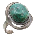 925 Sterling Silver Vintage Ring ISRAEL Classic Eilat Stone Band  Sz 10  RG36400