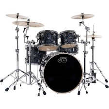 DW Performance Series 5-Piece Shell Pack Black Diamond Finish w/Chrome Hardware