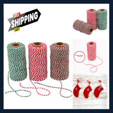 Cotton Twine Rope 984 Feet for Gift Wrapping Arts Crafts Multicolor Christmas