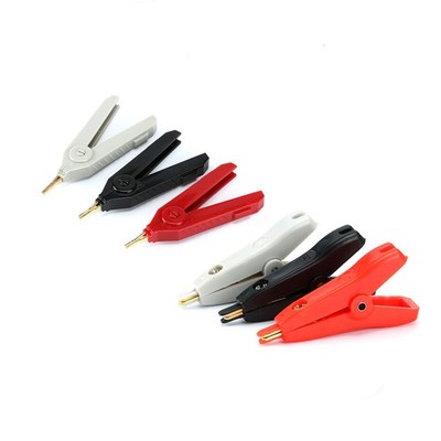 LCR Alligator Test Clip Kelvin Clip for Precision Instruments Black/Red/Grey