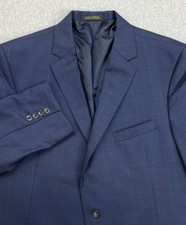 Jos A Bank Blazer Mens 48R Plaid 100 Lanificio Wool Reserve 2-Button Jacket