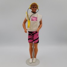 Vtg Ken Barbie Doll 80's Light Brown Hair Twist Waist Bendable Knee 3215 Beach