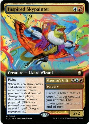 Inspired Skypainter (Extended Art) 0096 - Secrets of Strixhaven SOC - NM/M MTG