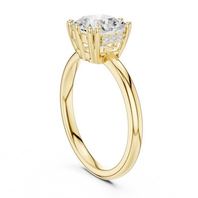 TCW 2 Ct Radiant Solitaire Lab Grown Diamond Ring 925 Silver Bridal Gift B768