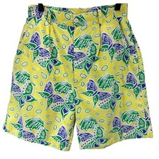 VTG 90s Lilly Pulitzer Butterfly Shorts Women's Size 10 White Label High Rise