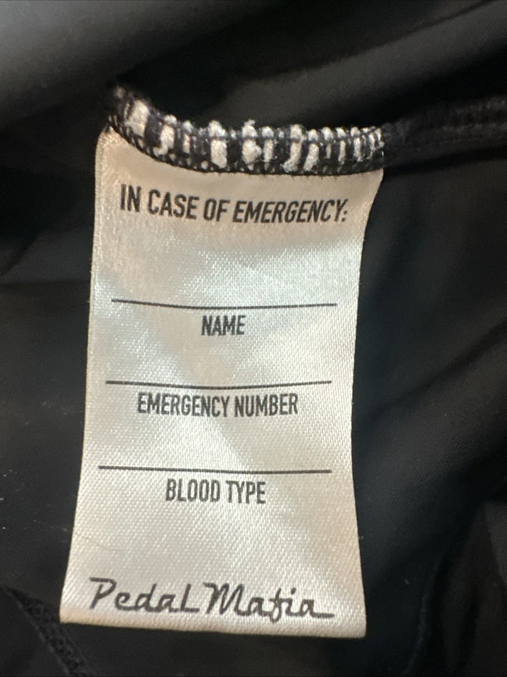 Pedal Mafia Cycling Jersey Sz M Stretch Performance Back Zip/Pockets 3/4 Sleeve - Image 3 of 4