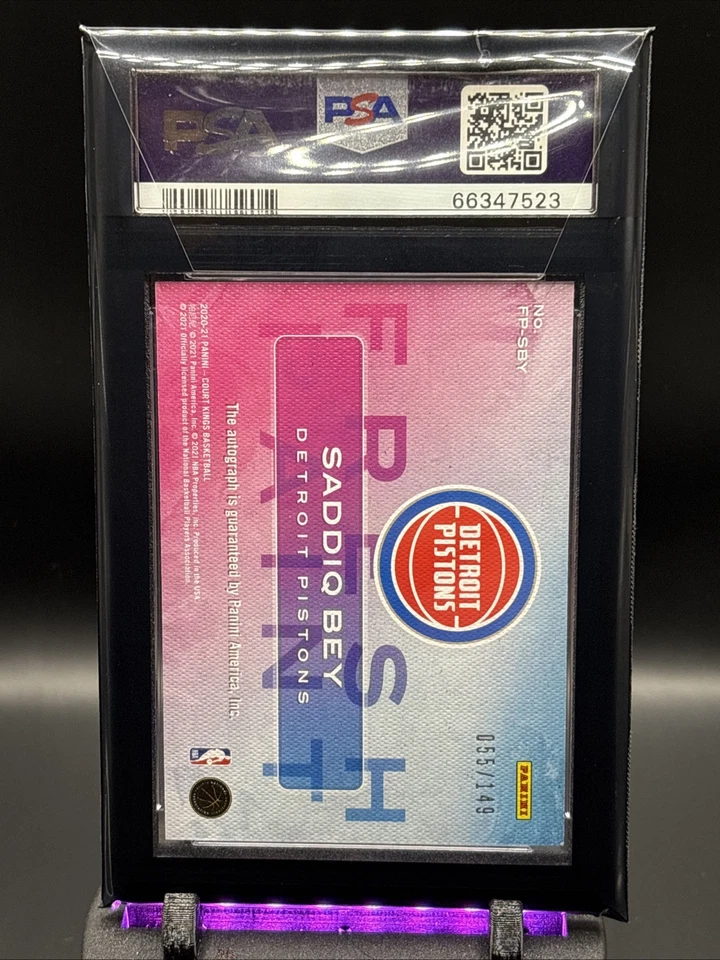 2020 Panini Court Kings #FP-SBY Saddiq Bey (RC,AU) Fresh Paint #055/149 - Image 4 of 4