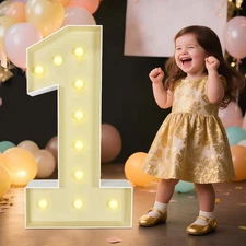 Marquee Light Up Numbers: 3FT Large Decorative Letters Signs for Party Decora...