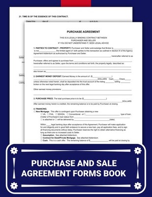 Purchase and Sale Agreement Forms Book: A Legal Contract Between Buyer & Seller,