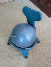 Gaiam Classic Balance Exercise Ball Chair Blue Lightly Used $30 or best offer