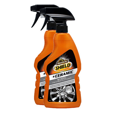 2x ARMOR ALL Shield +Ceramic Wheel Cleaner Spray 500ml Felgenreiniger Felgen 